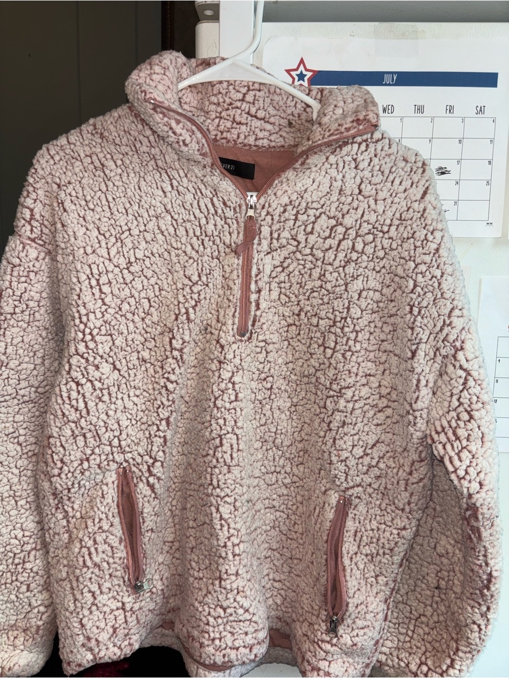 Pullover Sherpa half zip.